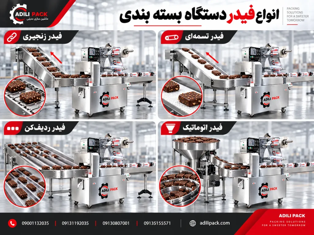 انواع فیدر دستگاه بسته بندی