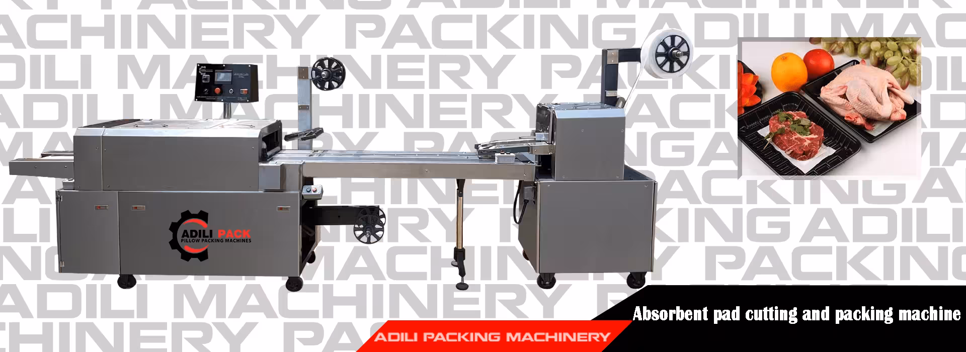 Absorbent pad cutting and packaging machine